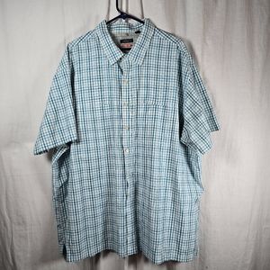 Van Hausen mens short-sleeved button down casual shirt "traveler" size 3…